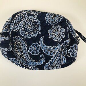 VERA BRADLEY LARGE COSMETIC BAG BLUE